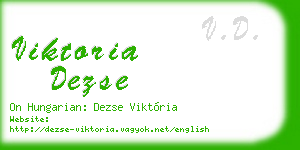 viktoria dezse business card